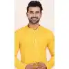 Viscose Rayon Sequins Work Men Plus Size Kurta Pajama In Yellow - 11951204125