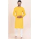 Viscose Rayon Sequins Work Men Kurta Pajama In Yellow - 11951204125