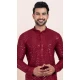 Viscose Rayon Sequins Work Men Kurta Pajama In Maroon - 11951204127