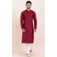 Viscose Rayon Sequins Work Men Kurta Pajama In Maroon - 11951204127
