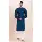 Viscose Rayon Sequins Work Men Kurta Pajama In Blue - 11951204128