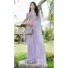Lavender Super Coat Embroidered Party Wear Plus Size Saree - 11927203968