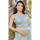 Mint Green Super Coat Embroidered Party Wear Saree - 11927203970