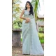 Mint Green Super Coat Embroidered Party Wear Saree - 11927203970