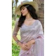 Light Lavender Super Coat Embroidered Party Wear Saree - 11927203971