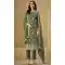 Chinon Sequence Work Casual Salwar Suit In Olive Green - 11935204006