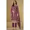 Chinon Sequence Work Casual Salwar Suit In Wine - 11935204007