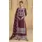 Maroon Fox Georgette Embroidered Pakistani Palazzo Salwar Suit - 11936204014