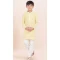 Yellow Rayon Jacquard Work Party Wear Kid Kurta Pajama - 11953204137
