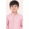 Pink Cotton Jacquard Work Party Wear Kid Kurta Pajama - 11953204138