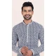 Navy Blue Rayon Embroidery Work Party Wear Mens Kurta Pajama - 11954204148
