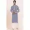 Navy Blue Rayon Embroidery Work Party Wear Mens Kurta Pajama - 11954204148