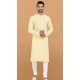 Yellow Rayon Embroidery Work Party Wear Mens Kurta Pajama - 11954204150
