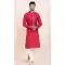 Red Cotton Jacquard Work Party Wear Mens Kurta Pajama - 11954204156