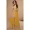 Chinon Sequins Work Party Wear Palazzo Salwar Suit In Yellow - 11962204223