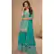 Chinon Sequins Work Party Wear Palazzo Salwar Suit In Firozi - 11962204225
