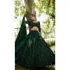 Green Georgette Sequence Work Party Wear Plus Size Lehenga Choli - 11971204292