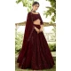Maroon Georgette Sequence Work Party Wear Lehenga Choli - 11971204293
