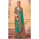 Rama Blue Silk Resham Work Party Wear Saree - 11990204458