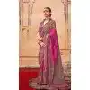 Magenta Silk Resham Work Party Wear Plus Size Saree - 11990204461