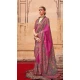 Magenta Silk Resham Work Party Wear Saree - 11990204461