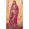 Magenta Silk Resham Work Party Wear Plus Size Saree - 11990204461