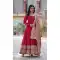 Rani Pink Vichitra Shimmer Sequence Work Party Wear Gown - 12002204534