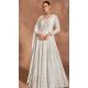 Chinon Sequence Work Designer Anarkali Suit In White - 12000204527
