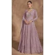 Chinon Sequence Work Designer Anarkali Suit In Lavender - 12000204530