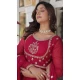 Star Georgette Sequins Work Gown With Dupatta In Teal Blue - 12003204535