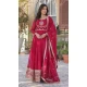 Star Georgette Sequins Work Gown With Dupatta In Teal Blue - 12003204535