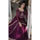 Star Georgette Sequins Work Gown With Dupatta In Wine - 12003204536