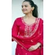 Rani Pink Blooming Vichitra Embroidery Sequence Work Party Wear Salwar Suit - 12005204541