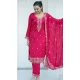Rani Pink Blooming Vichitra Embroidery Sequence Work Party Wear Salwar Suit - 12005204541