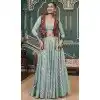 Pista Green Color Viscose Rayon Embroidery Work Plus Size Navratri Chaniya Choli - 147321501