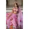 Art Silk Printed Designer Plus Size Lehenga Choli In Pink - 153835861