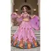 Art Silk Printed Designer Plus Size Lehenga Choli In Pink - 153835861
