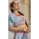Art Silk Printed Designer Lehenga Choli In Sea Green - 153835863