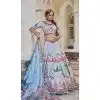 Art Silk Printed Designer Plus Size Lehenga Choli In Sea Green - 153835863