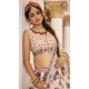 Off White Art Silk Printed Designer Lehenga Choli - 153835865