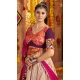 Beige Viscose Rayon Embroidery Navratri Chaniya Choli - 158618902