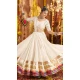 Off White Viscose Rayon Embroidery Navratri Chaniya Choli - 158618904