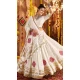Viscose Rayon Embroidery Navratri Chaniya Choli In Off White - 158618906
