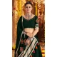 Green Viscose Rayon Embroidery Navratri Chaniya Choli - 158618907