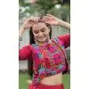 Roman Silk Gamthi Embroidered Plus Size Navratri Lehenga Choli In Maroon - 158768977