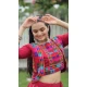 Roman Silk Gamthi Embroidered Navratri Lehenga Choli In Maroon - 158768977