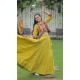 Roman Silk Gamthi Embroidered Navratri Lehenga Choli In Parrot Green - 158768978