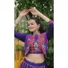 Roman Silk Gamthi Embroidered Plus Size Navratri Lehenga Choli In Purple - 158768980