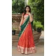 Jacquard Embroidery Work Party Wear Lehenga Choli In Orange - 149052675