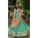 Jacquard Embroidery Work Party Wear Lehenga Choli In Sea Green - 149052676